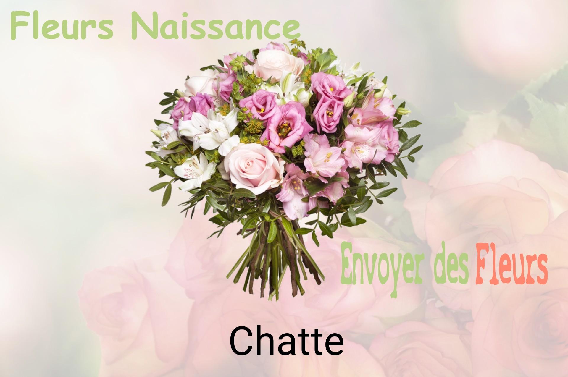 Bouquet de fleurs de naissance livré à Chatte