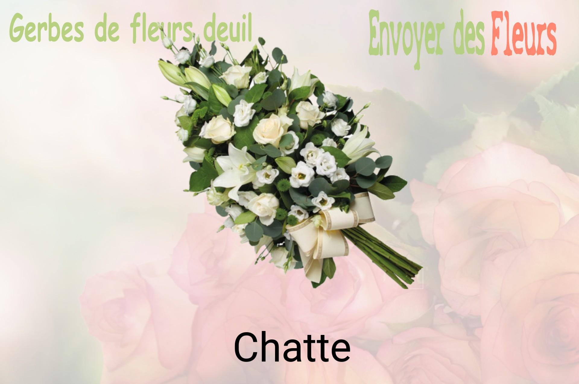 Gerbe de fleurs de deuil livrée à Chatte